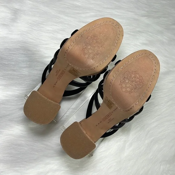 Vince Camuto Patres Platform Black Leather Sandals Size 9M - Picture 7 of 9